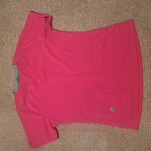 Medium pink Carharrt scrub top